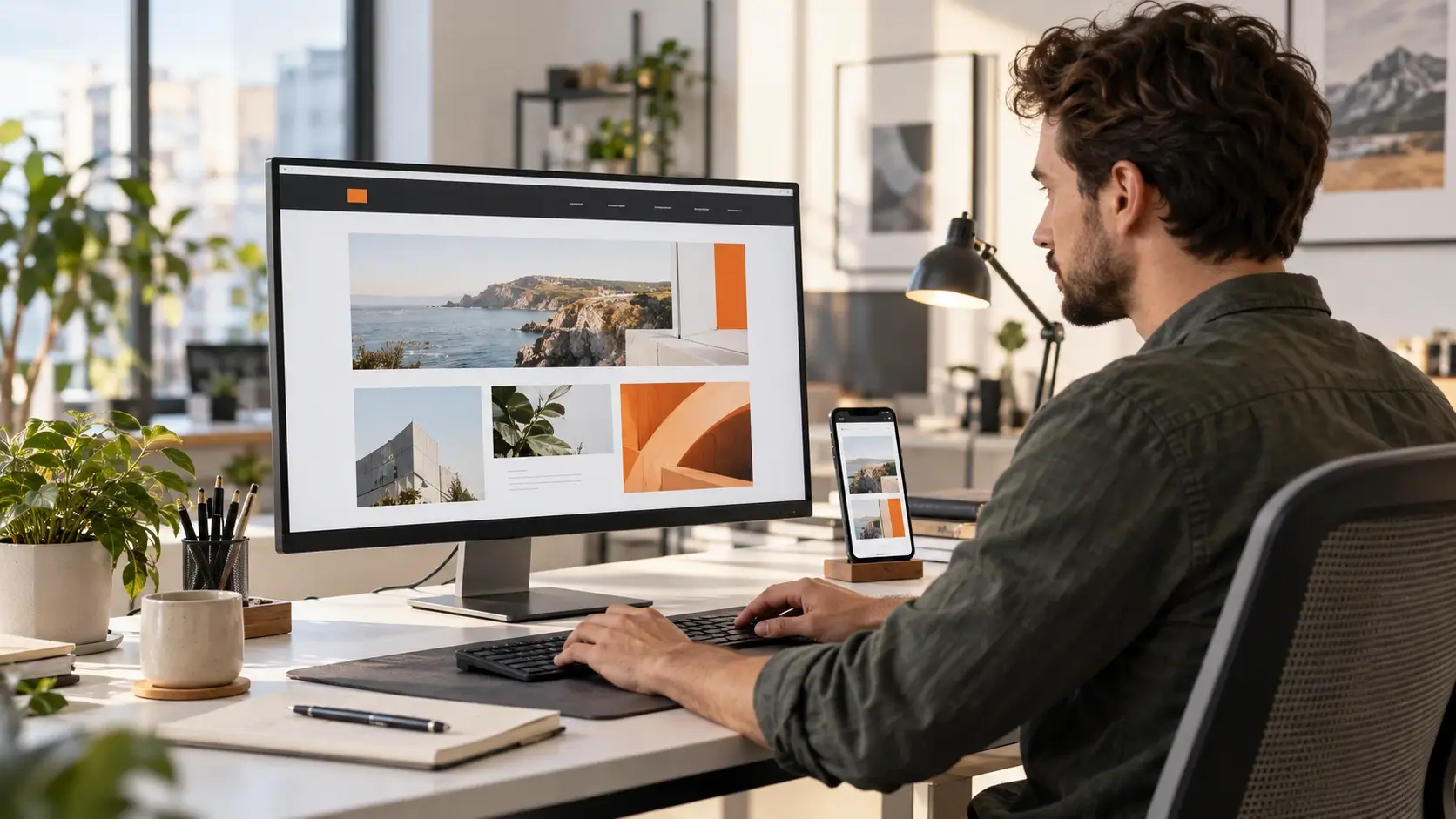 Frontend Developer — professional studio workplace