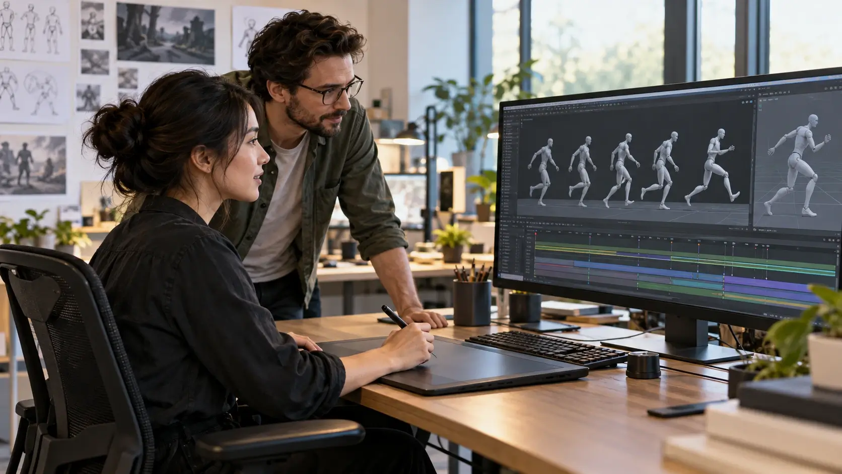Gameplay Animator — professional studio workplace
